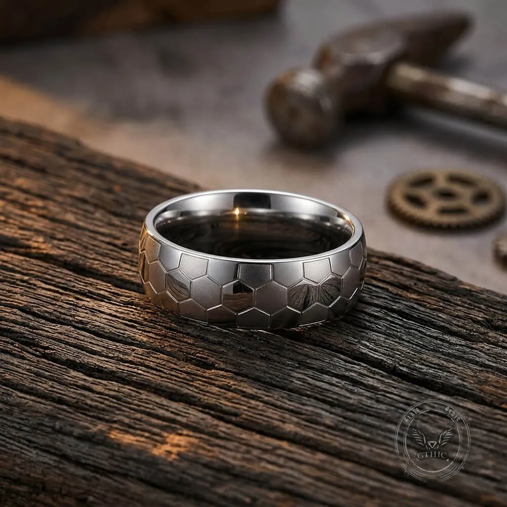 Soccer Pattern Minimalism Stainless Steel Band Ring sold by GTHIC product image thumbnail 5