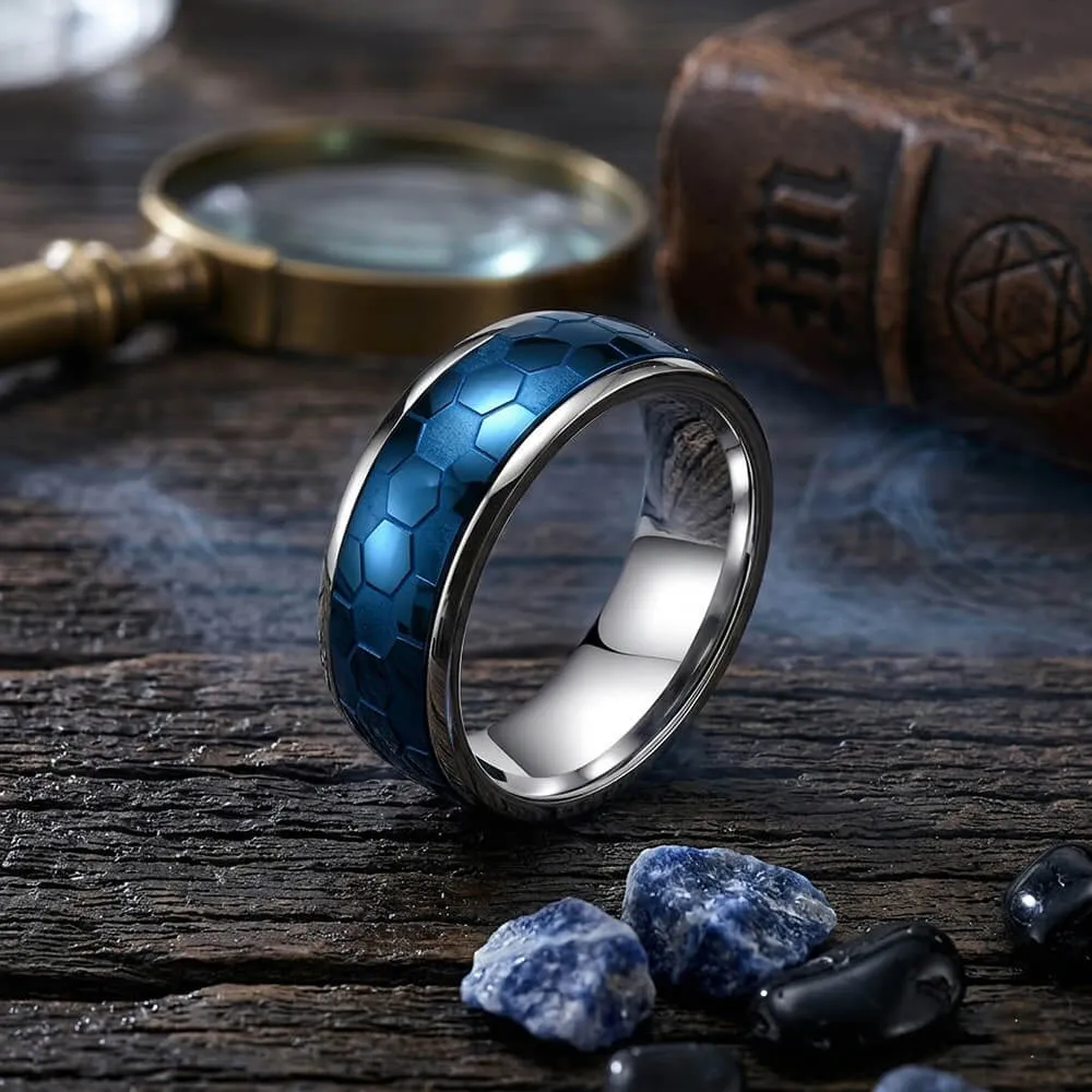 Simple Soccer Pattern Stainless Steel Spinner Ring sold by GTHIC product image thumbnail 3