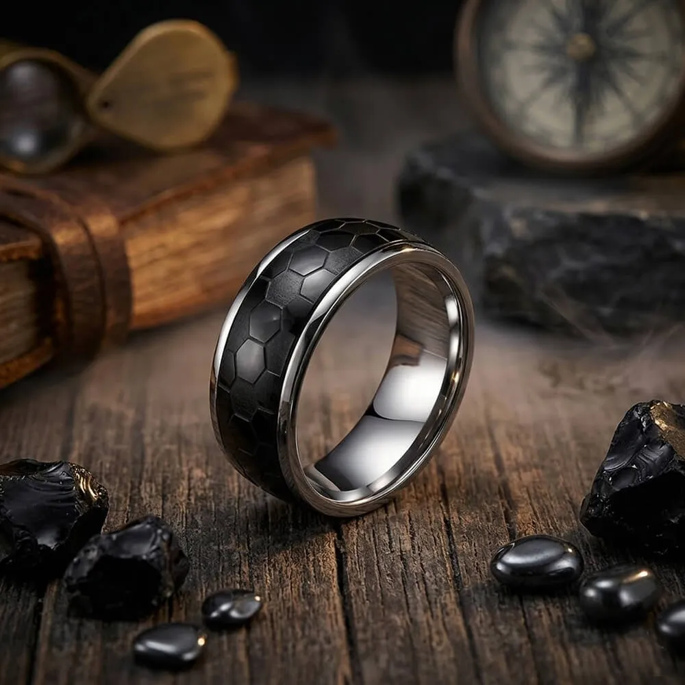Simple Soccer Pattern Stainless Steel Spinner Ring sold by GTHIC product image thumbnail 5
