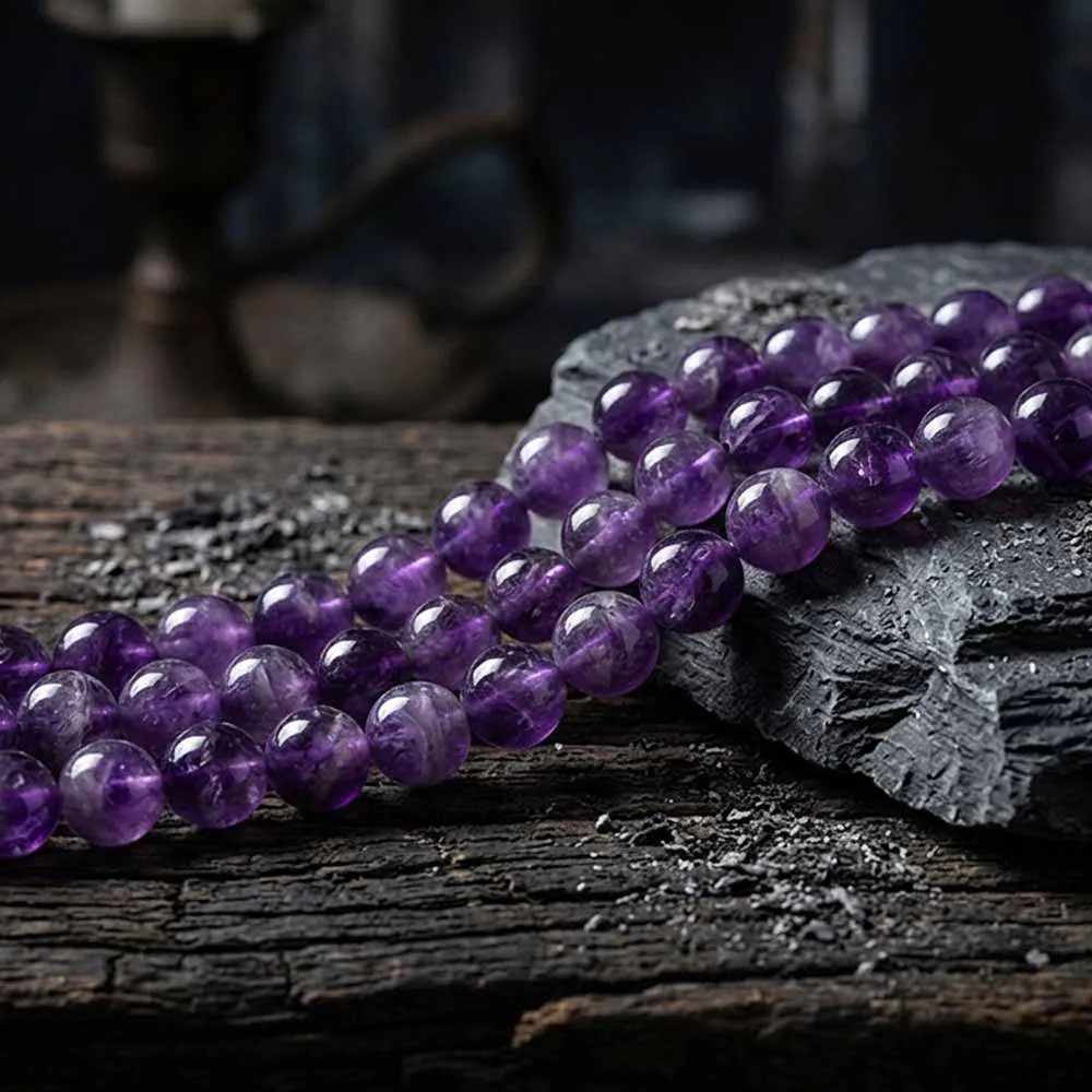 Natural Dream Amethyst Crystal Simple DIY Bead Bracelet sold by GTHIC product image thumbnail 3