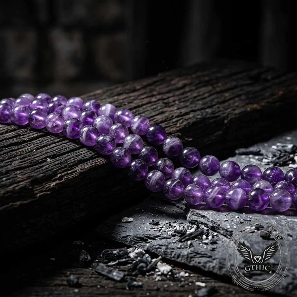 Natural Dream Amethyst Crystal Simple DIY Bead Bracelet sold by GTHIC product image thumbnail 4