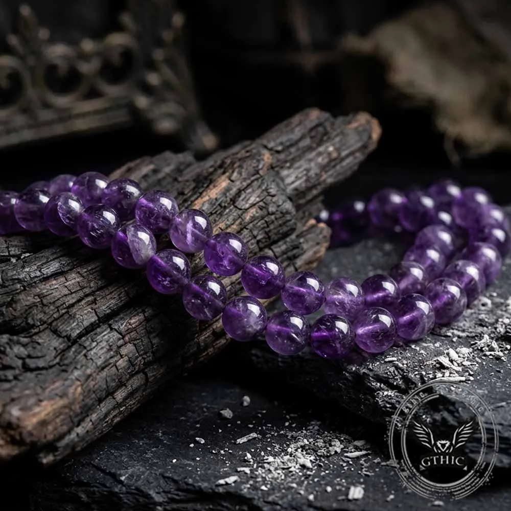 Natural Dream Amethyst Crystal Simple DIY Bead Bracelet sold by GTHIC