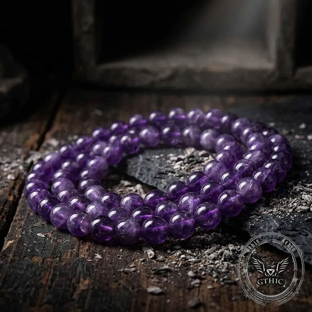 Natural Dream Amethyst Crystal Simple DIY Bead Bracelet sold by GTHIC product image thumbnail 5