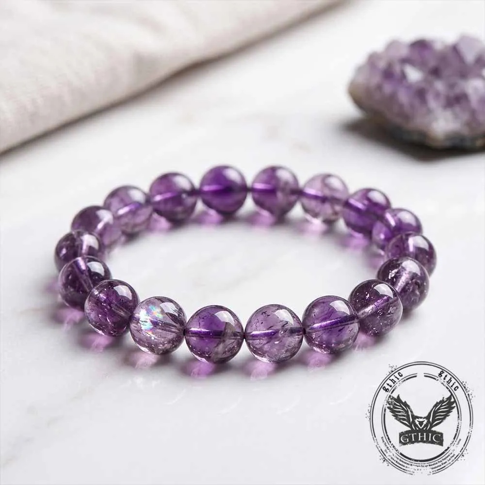 Natural Azeztulite Purple Crystal Beaded Bracelet sold by GTHIC product image thumbnail 5