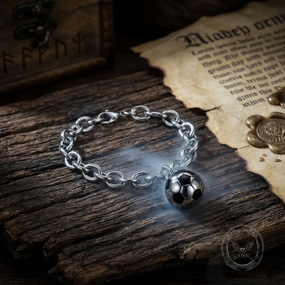 Fashion Soccer Pendant Stainless Steel Fans Bracelet sold by GTHIC product image thumbnail 3
