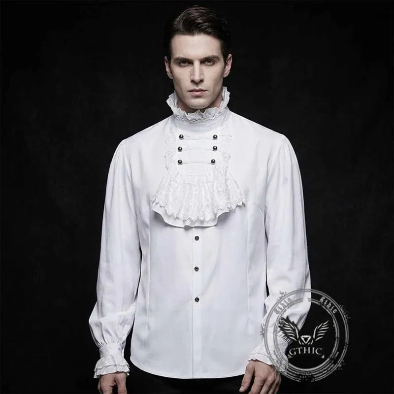 Vintage Victorian Ruffled Medieval Linen Shirt made by GTHIC
