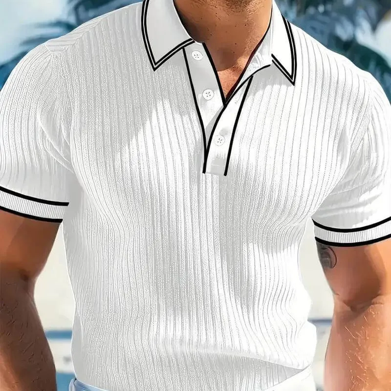Casual Color-Blocked Breathable Collared Polo Shirt sold by GTHIC product image thumbnail 5
