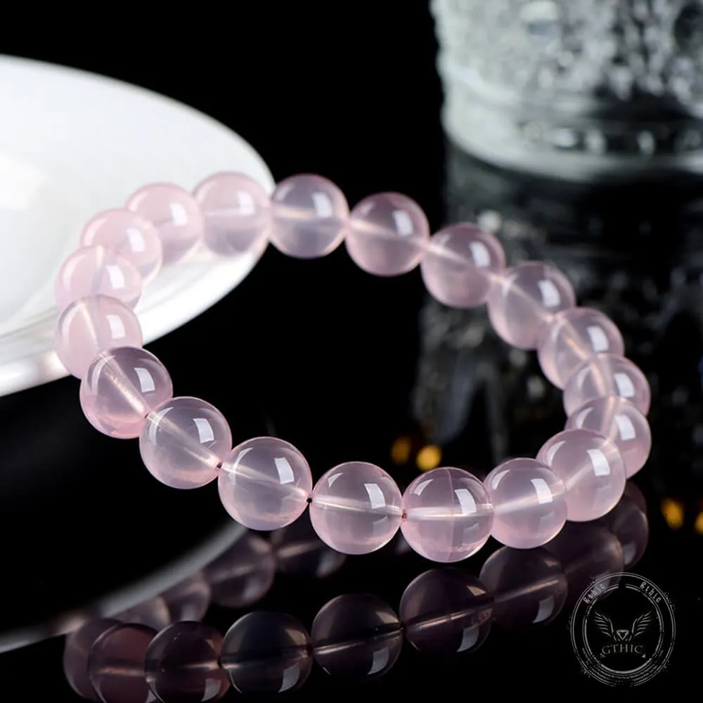 Simple Moissanite Natural Pink Crystal Bead Bracelet sold by GTHIC product image thumbnail 5