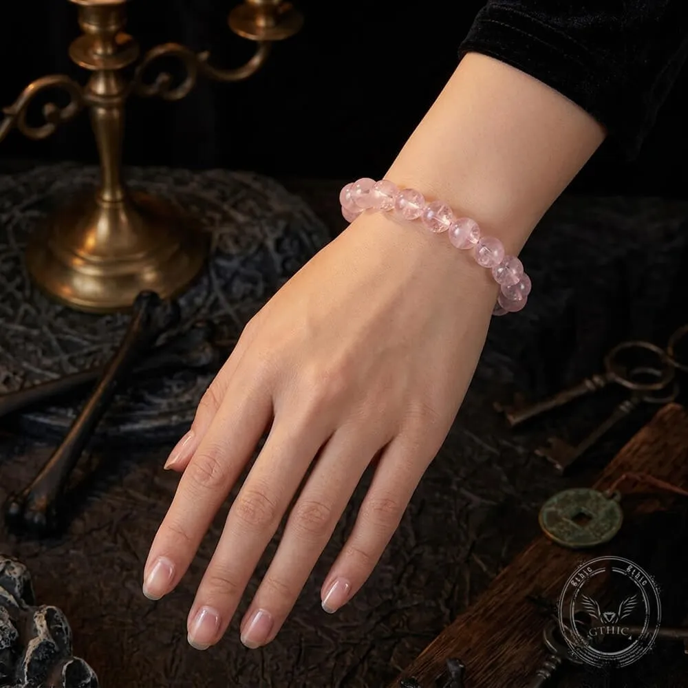 Simple Moissanite Natural Pink Crystal Bead Bracelet sold by GTHIC product image thumbnail 2