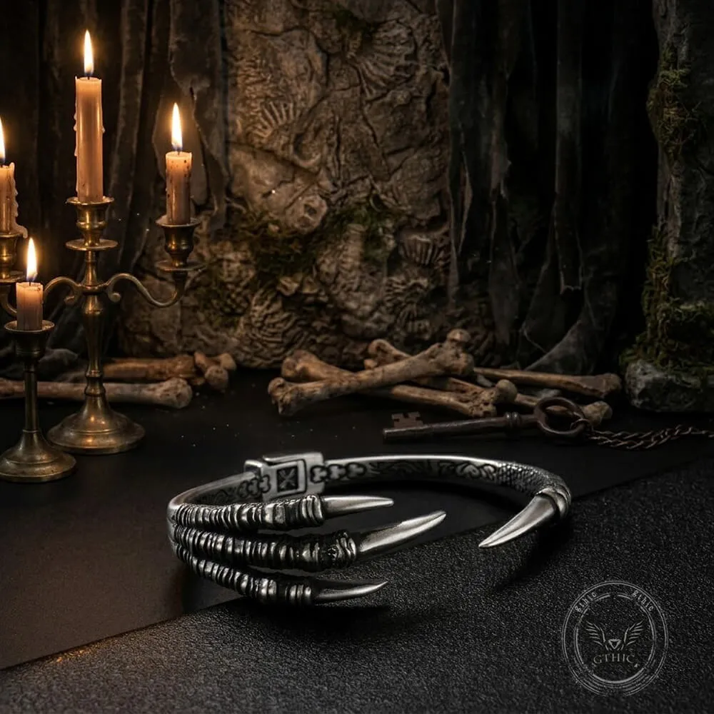 Punk-Style Dragon Claw Stainless Steel Open Bracelet sold by GTHIC product image thumbnail 5