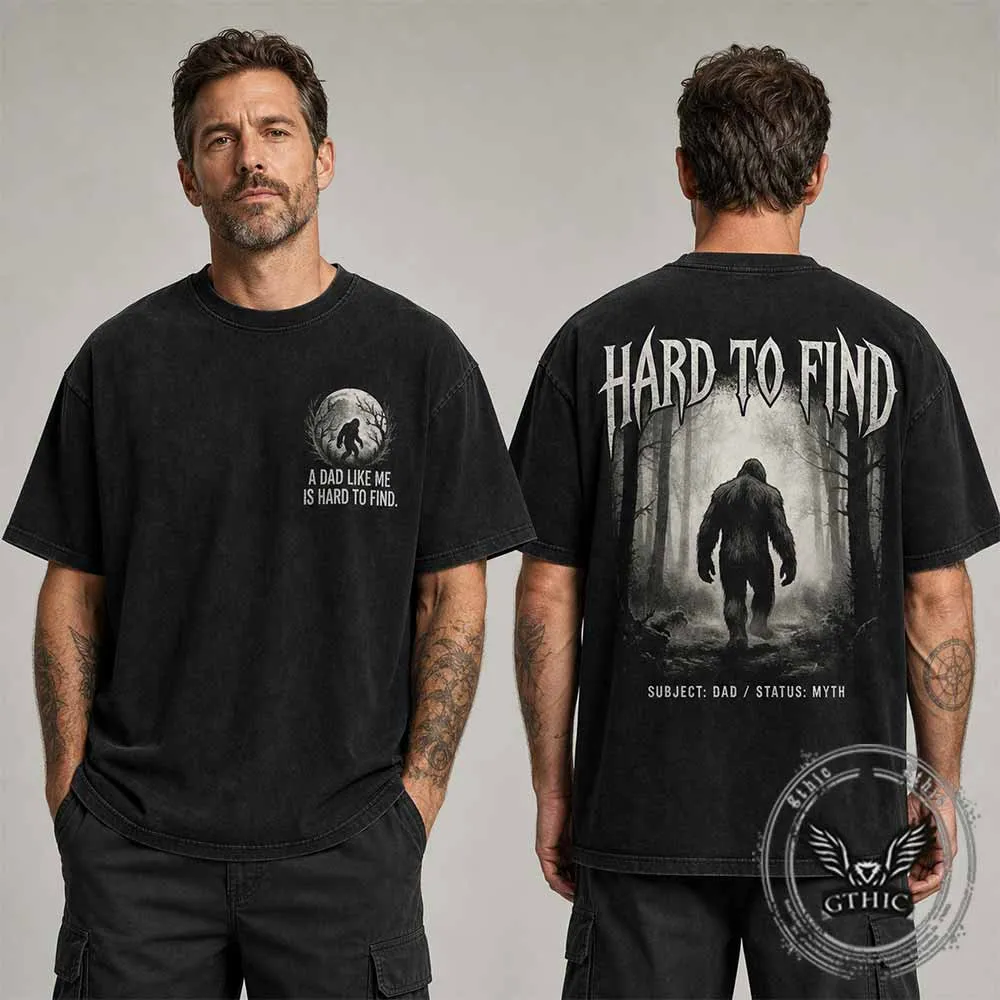 Cryptid Dad Hard to Find Bigfoot Vintage Washed T-shirt sold by GTHIC product image thumbnail 2