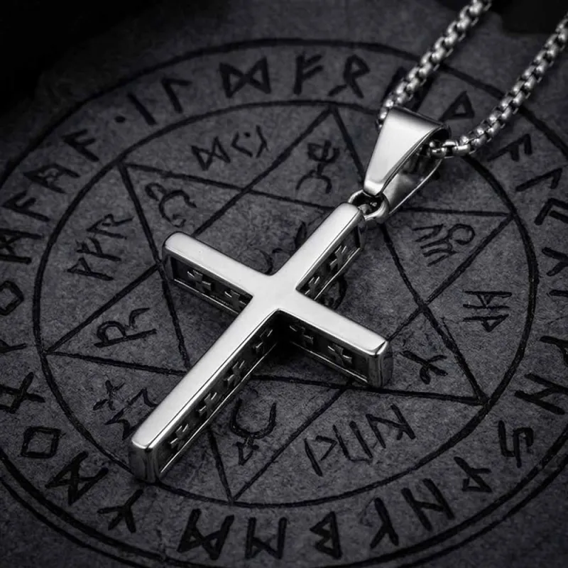 Vintage Multi-Cross Stainless Steel Religious Pendant made by GTHIC