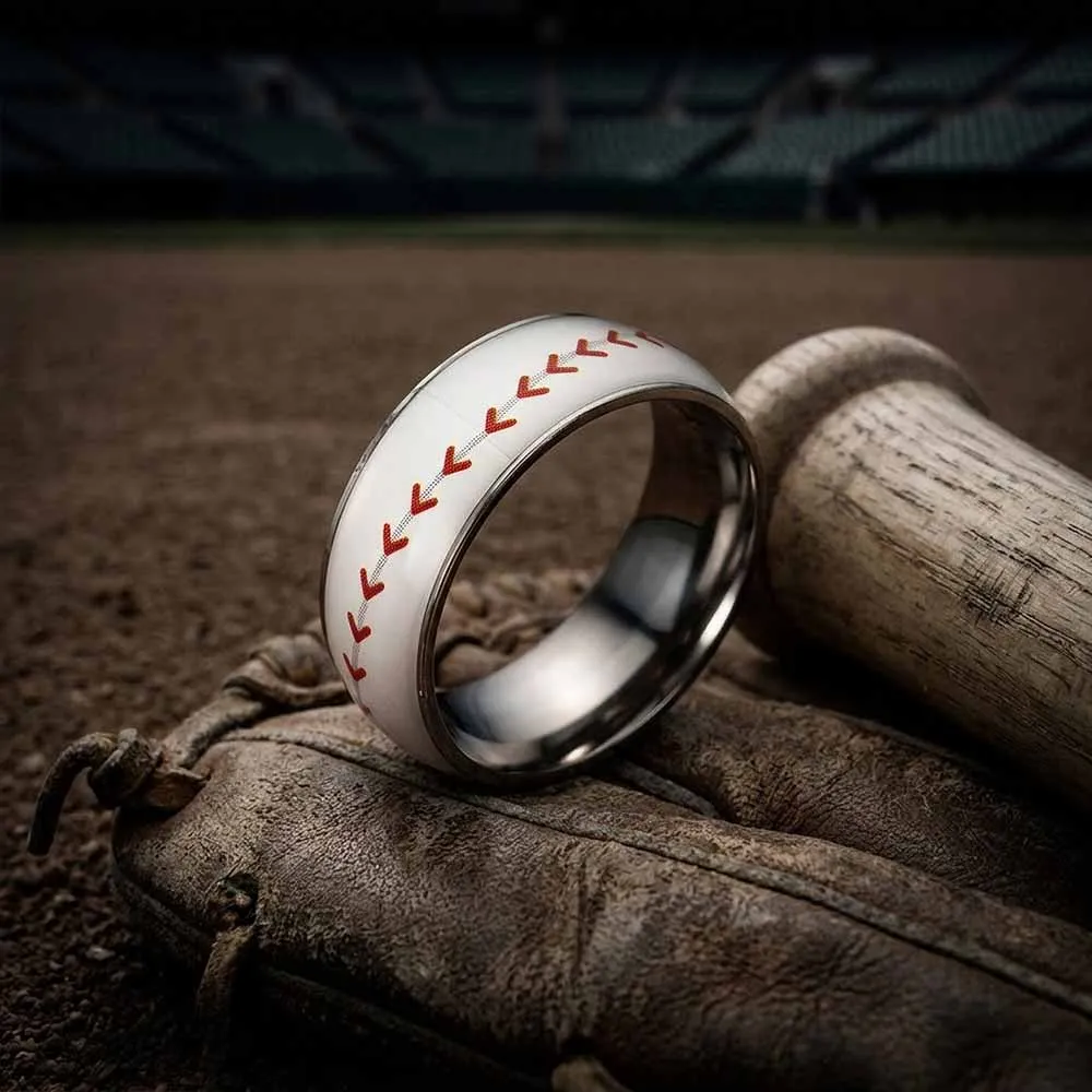 Fashion Sports Ball Pattern Stainless Steel Ring sold by GTHIC product image thumbnail 5