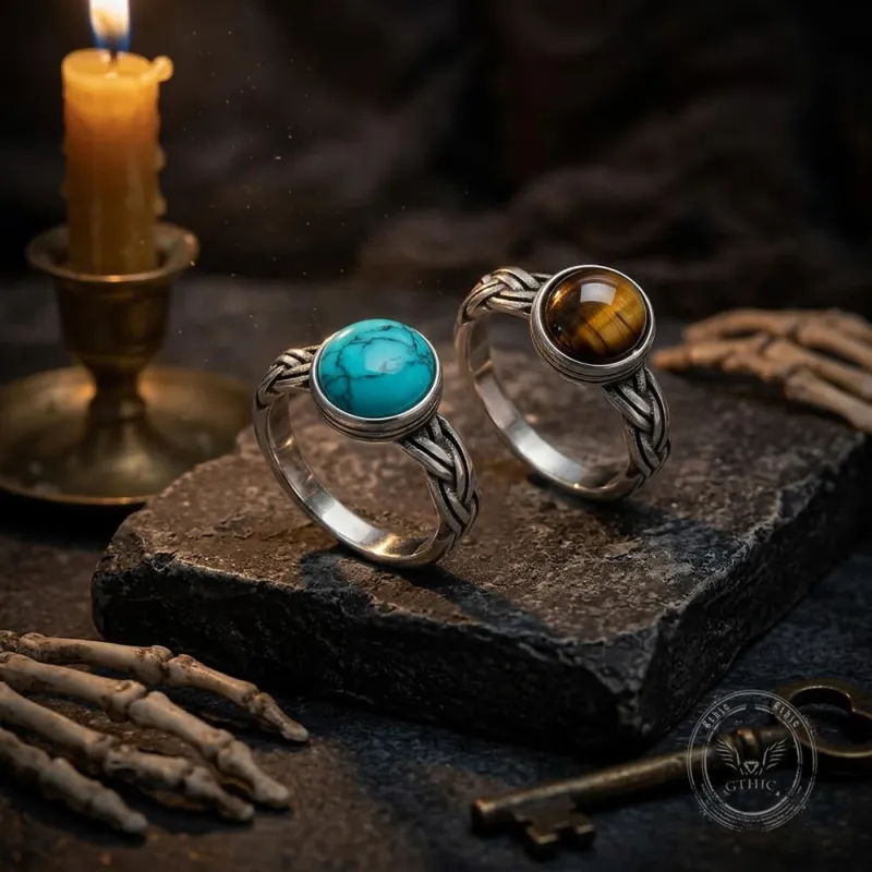 Minimalist Gemstone Stainless Steel Narrow Line Ring made by GTHIC