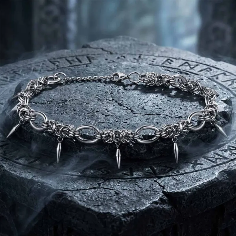 Hip Hop Spike Stainless Steel Clavicle Necklace made by GTHIC