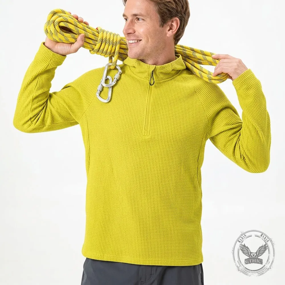 Outdoor Waffle-Knit Quick-Drying Half-Zip Sports Top sold by GTHIC product image thumbnail 4