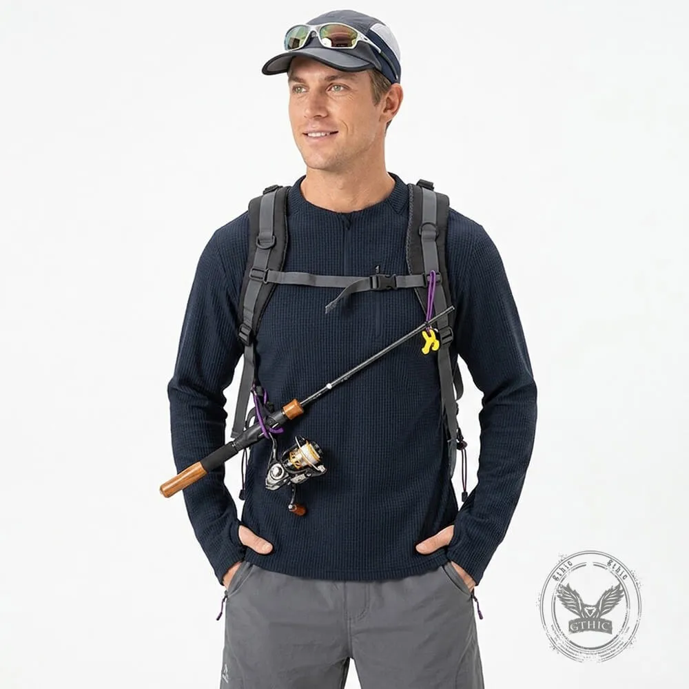 Outdoor Waffle-Knit Quick-Drying Half-Zip Sports Top sold by GTHIC product image thumbnail 5