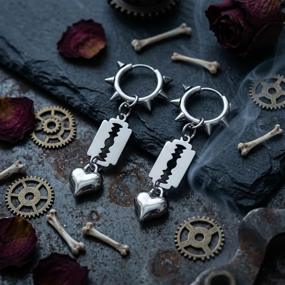 Punk Blade Spike Stainless Steel Drop Earrings sold by GTHIC product image thumbnail 5