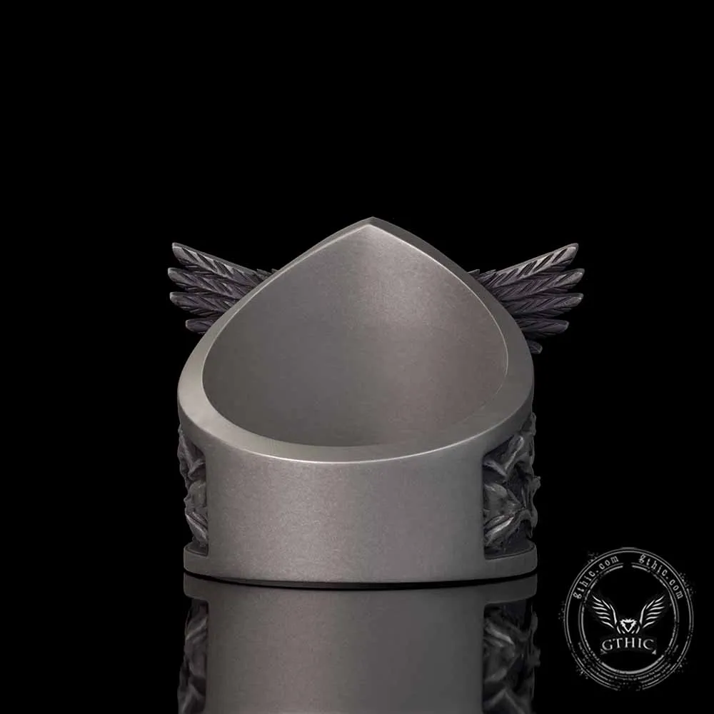 Archangel Michael Demon Slayer Sterling Silver Knight Ring sold by GTHIC product image thumbnail 5