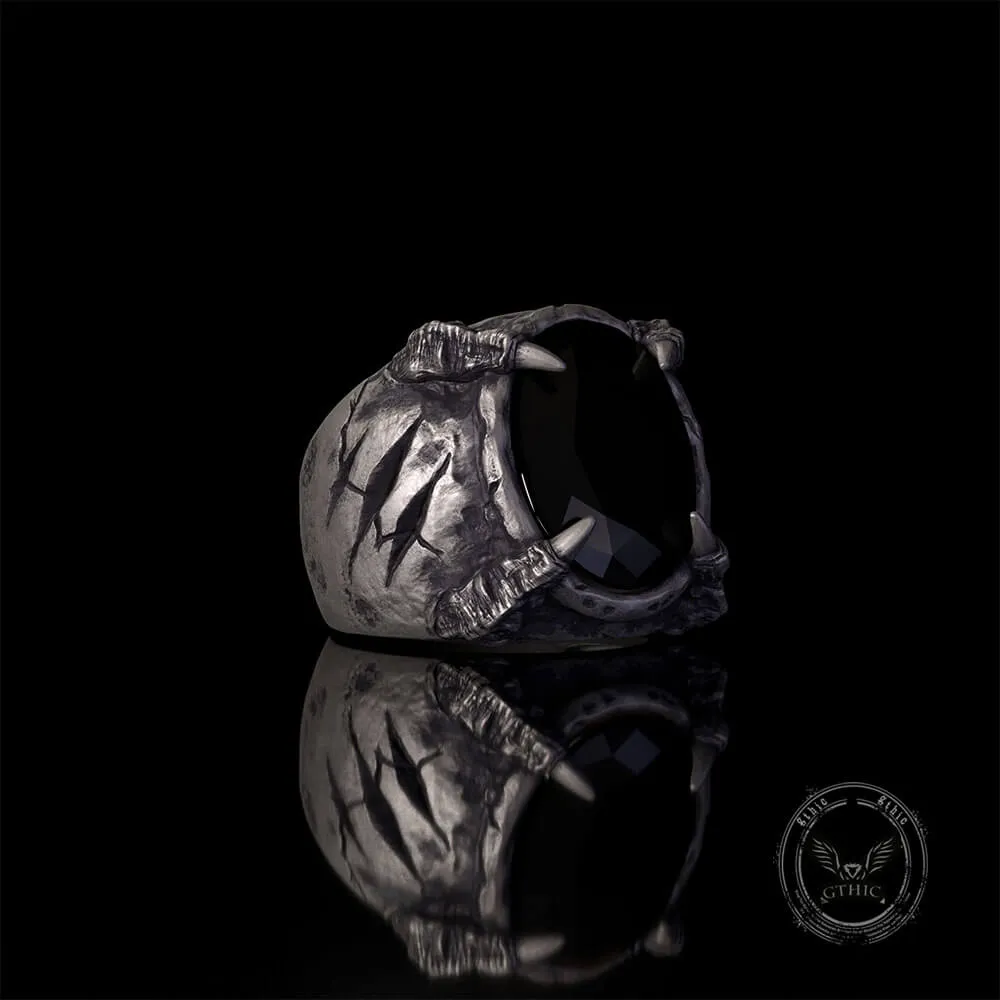 Gothic Beast Claw Gemstone Sterling Silver Ring sold by GTHIC product image thumbnail 2