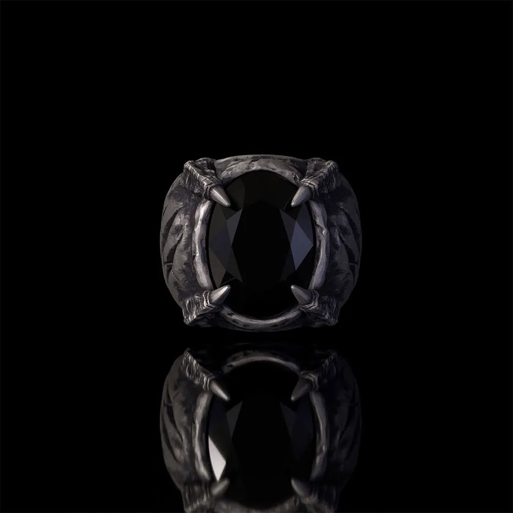 Gothic Beast Claw Gemstone Sterling Silver Ring sold by GTHIC product image thumbnail 3