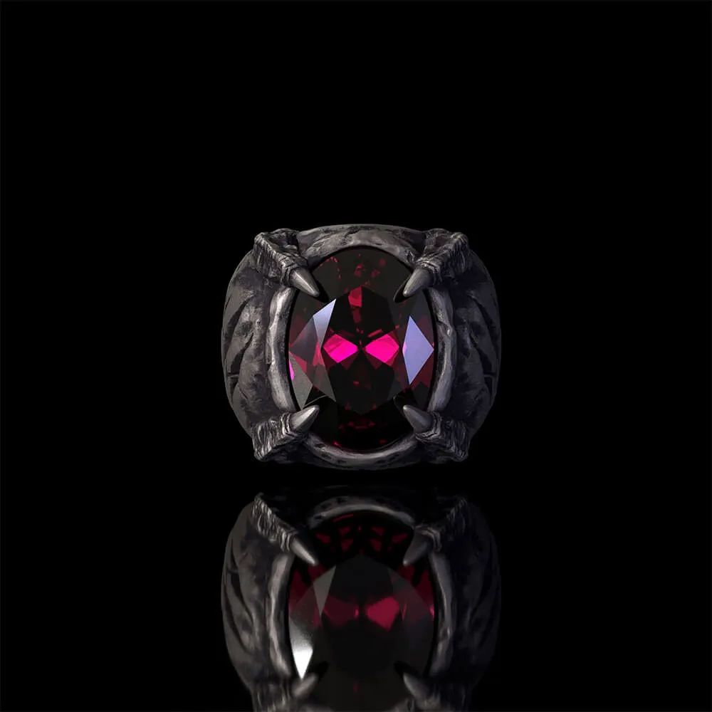 Gothic Beast Claw Gemstone Sterling Silver Ring sold by GTHIC product image thumbnail 5