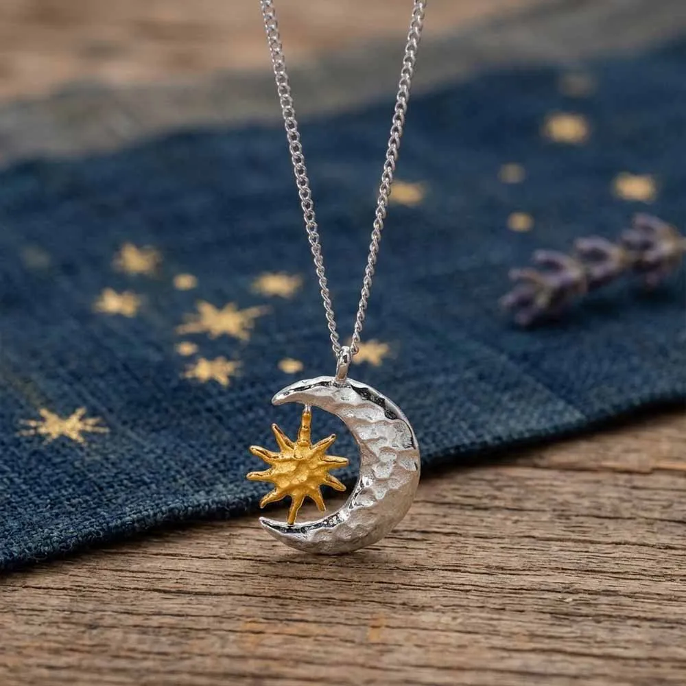 Celestial Sun Moon Stainless Steel Spinner Pendant sold by GTHIC product image thumbnail 5