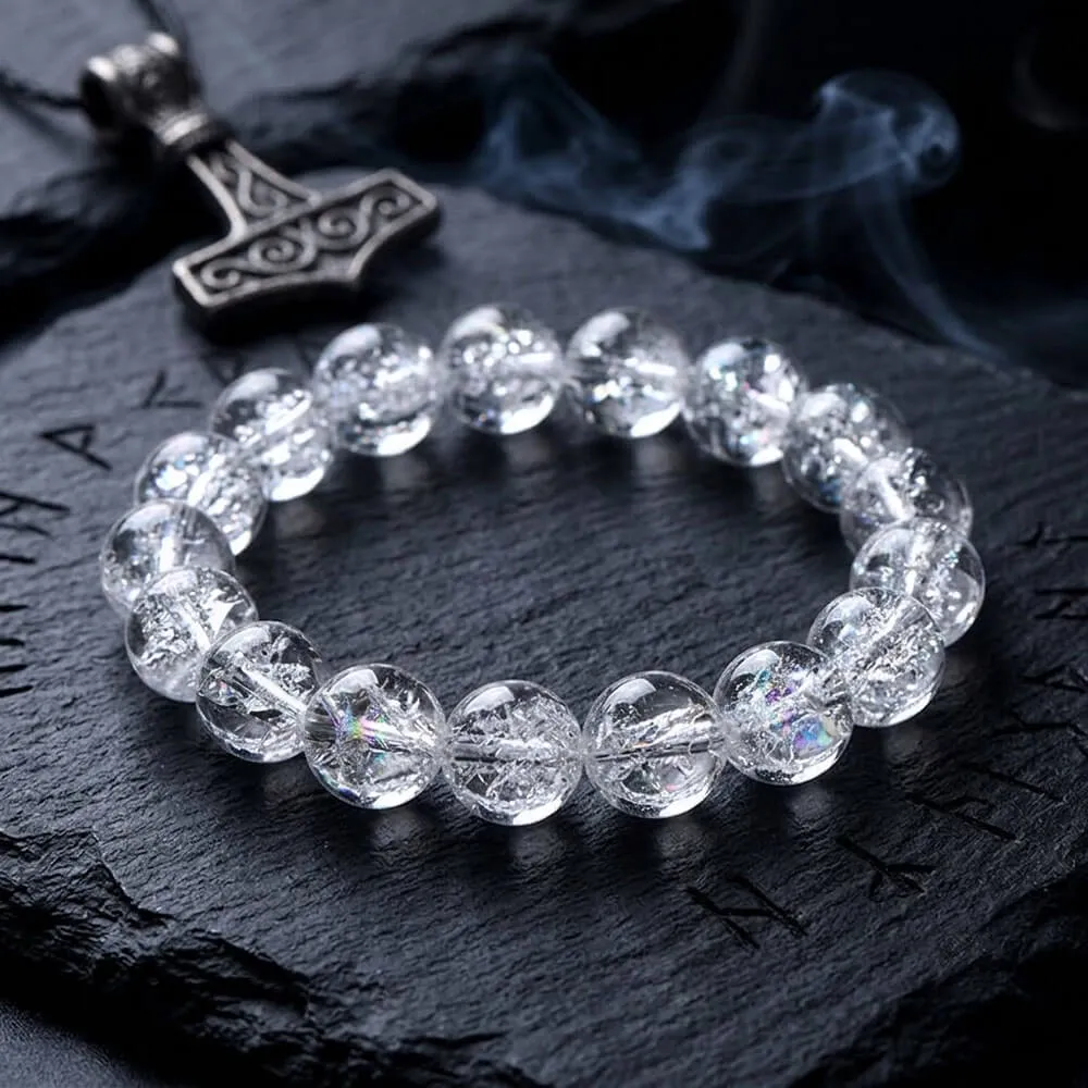 Simple Natural Clear Crystal Bead Bracelet sold by GTHIC