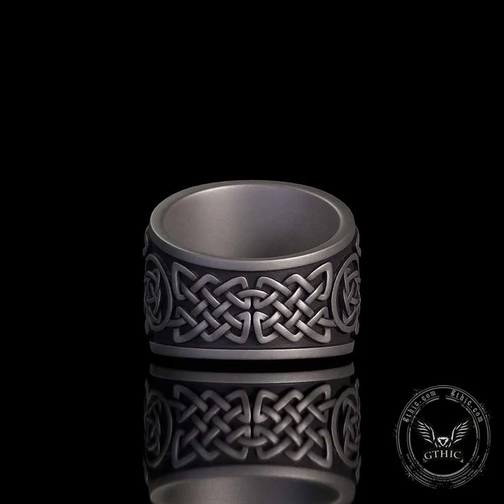 Viking Runes Compass Celtic Knot Sterling Silver Ring sold by GTHIC product image thumbnail 5