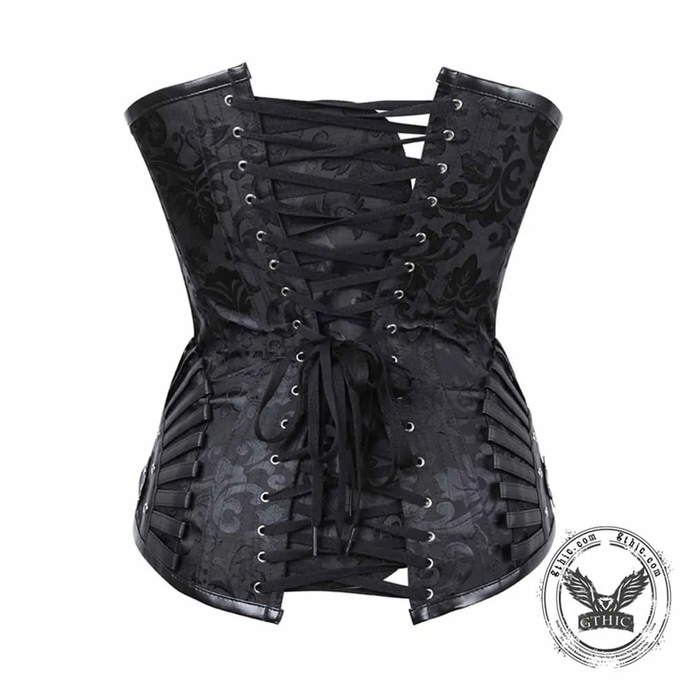 Gothic Chain Design Jacquard Steel Bone Corset sold by GTHIC product image thumbnail 5