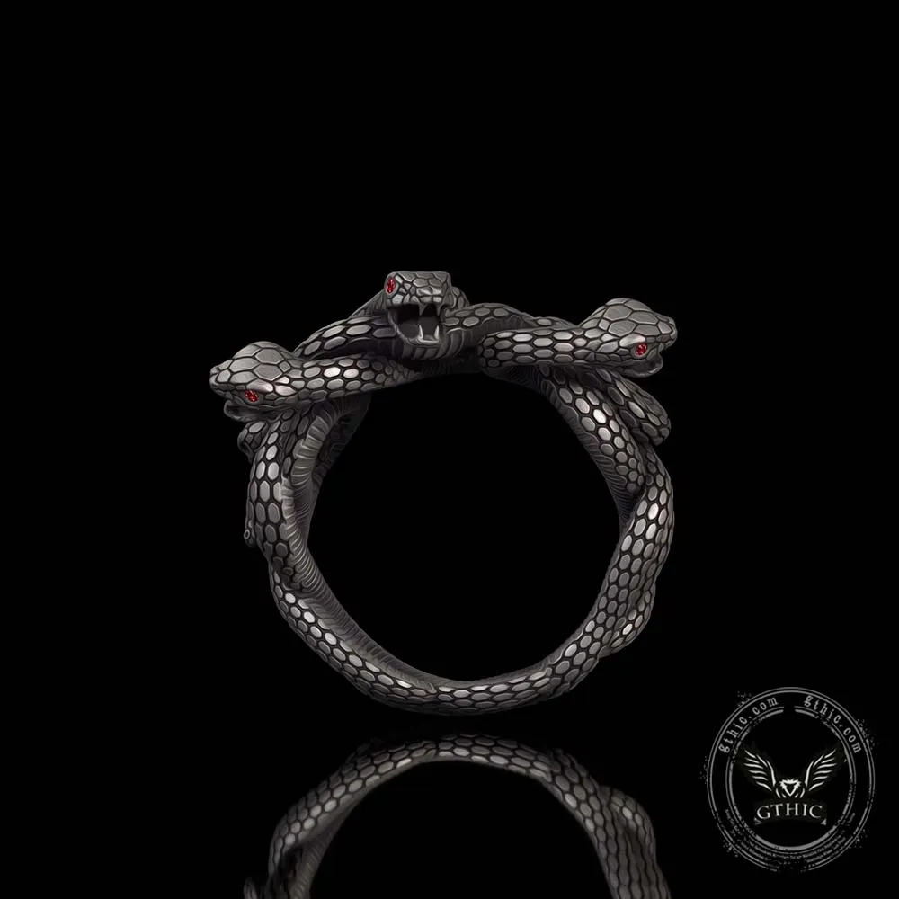 Gothic Multiple Snakes Entwined Sterling Silver Ring sold by GTHIC product image thumbnail 5