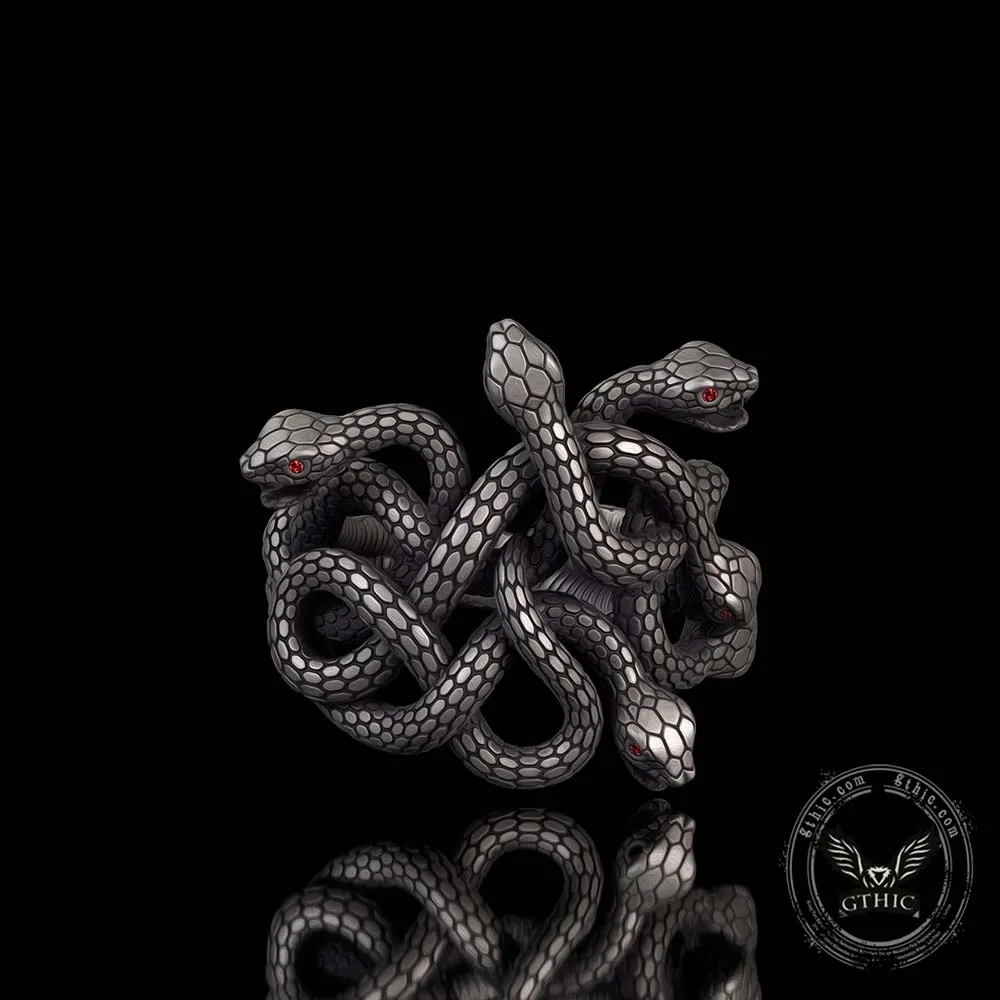 Gothic Multiple Snakes Entwined Sterling Silver Ring sold by GTHIC product image thumbnail 3
