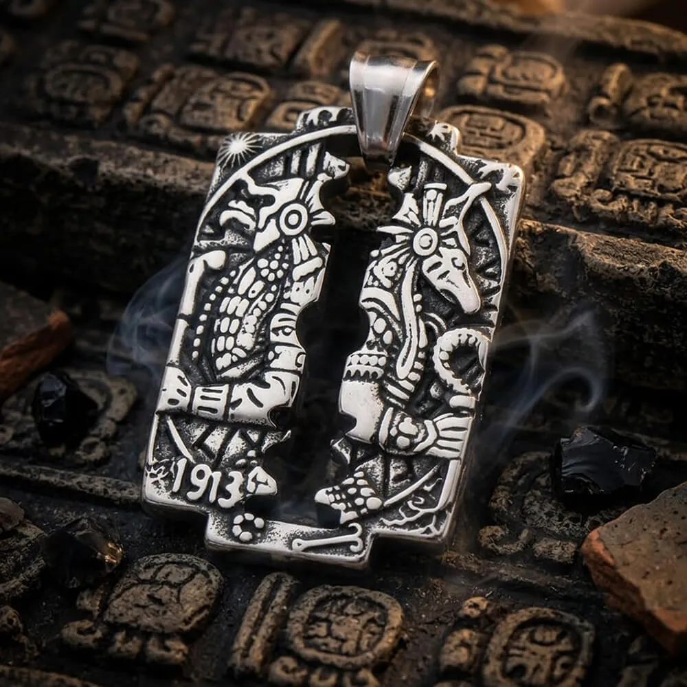 Retro Horus Anubis Stainless Steel Amulet Pendant sold by GTHIC product image thumbnail 3