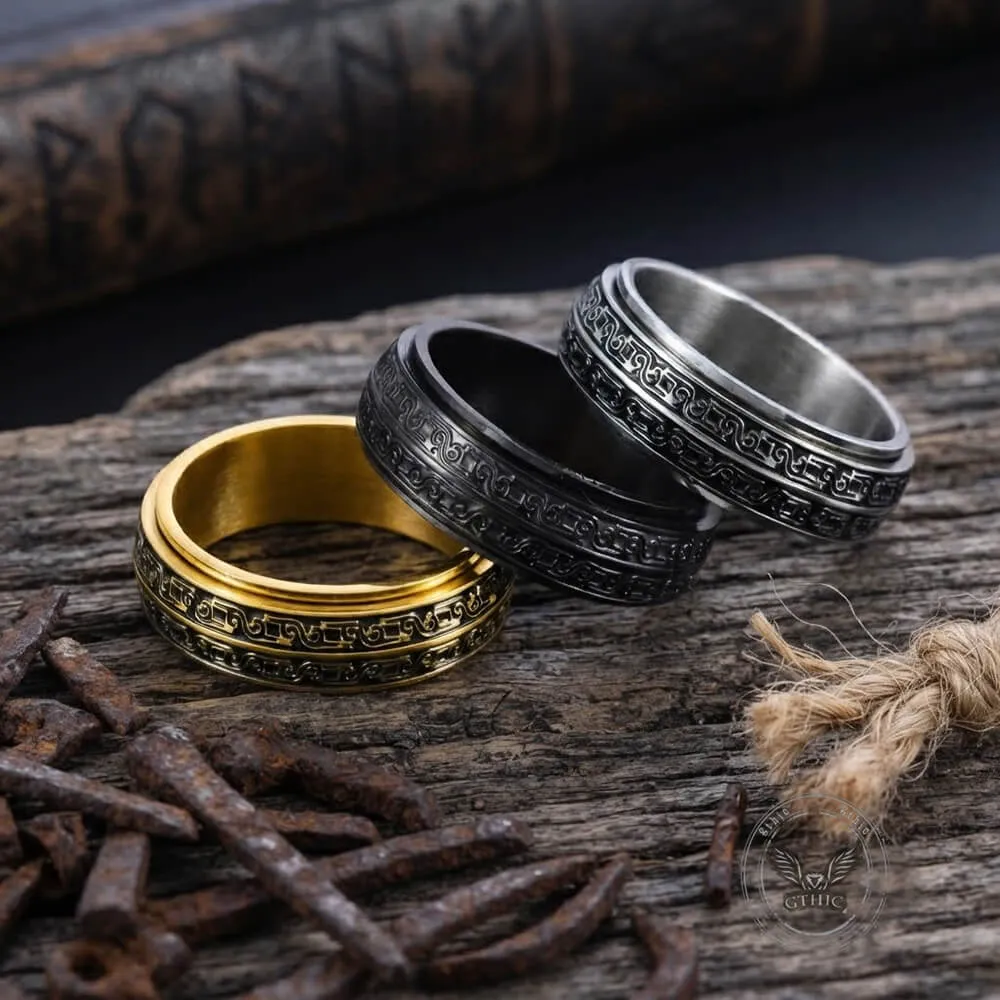 Vintage Beast-Motif Scrollwork Stainless Steel Spinner Ring sold by GTHIC product image thumbnail 3
