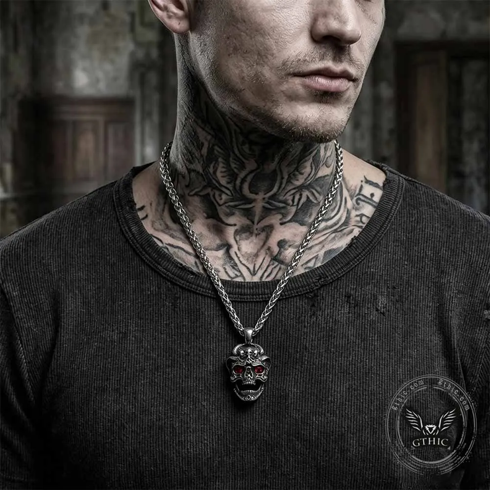 Punk Red Eye Skull Head Stainless Steel Pendant sold by GTHIC product image thumbnail 2