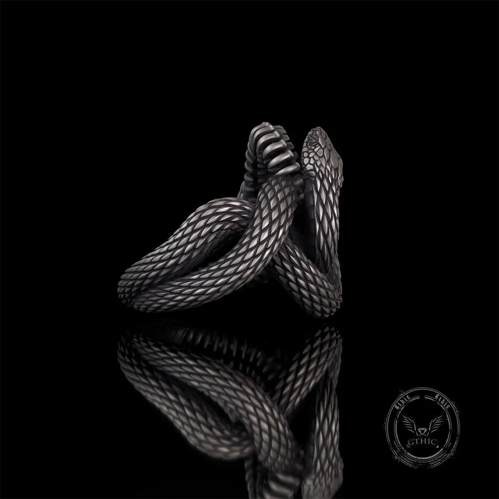 Vintage Coiled Snake Sterling Silver Animal Ring sold by GTHIC product image thumbnail 5
