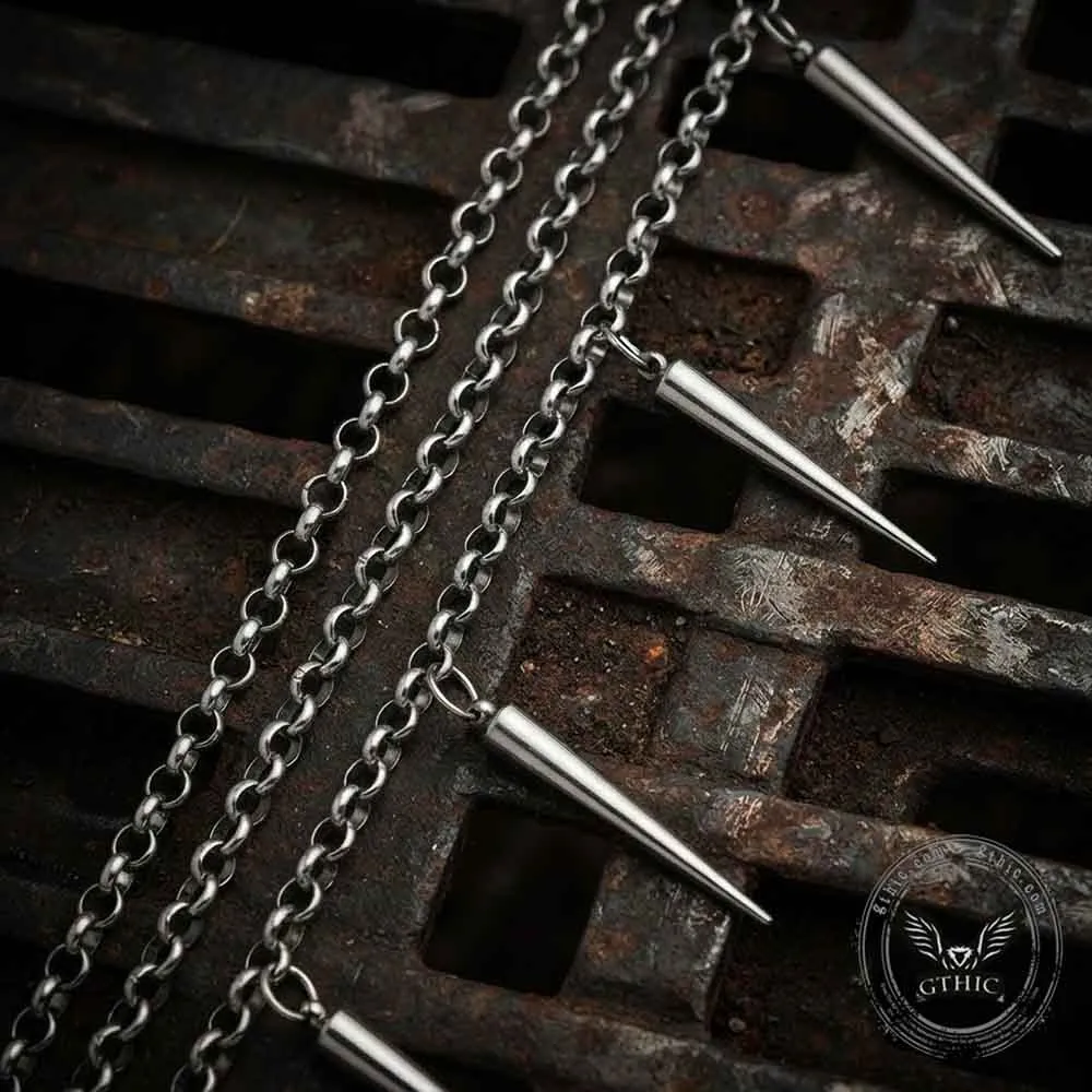 Punk Multi-Layer Long Spikes Stainless Steel Pants Chain sold by GTHIC product image thumbnail 5