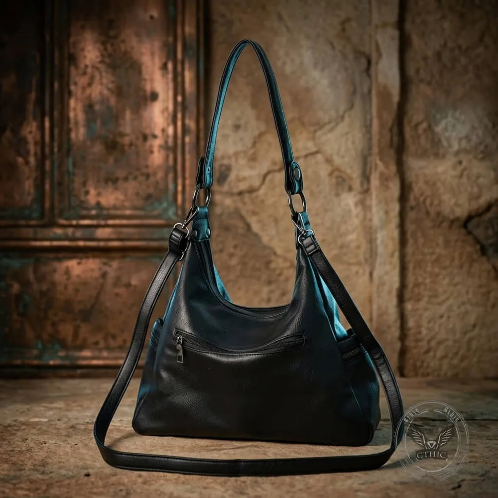 Skull Studs Large-Capacity Shoulder PU Leather Handbag sold by GTHIC product image thumbnail 5