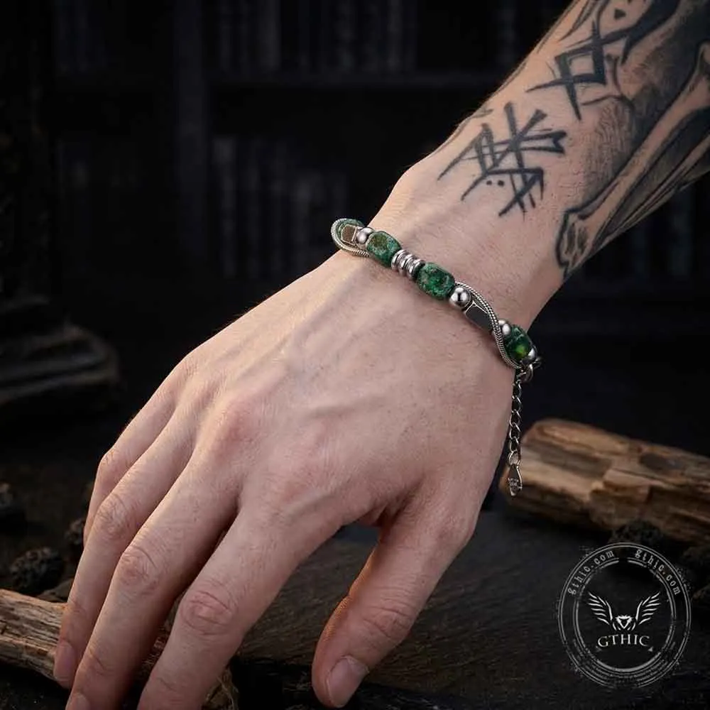 Versatile Natural Stone Beads Stainless Steel Bracelet sold by GTHIC product image thumbnail 3