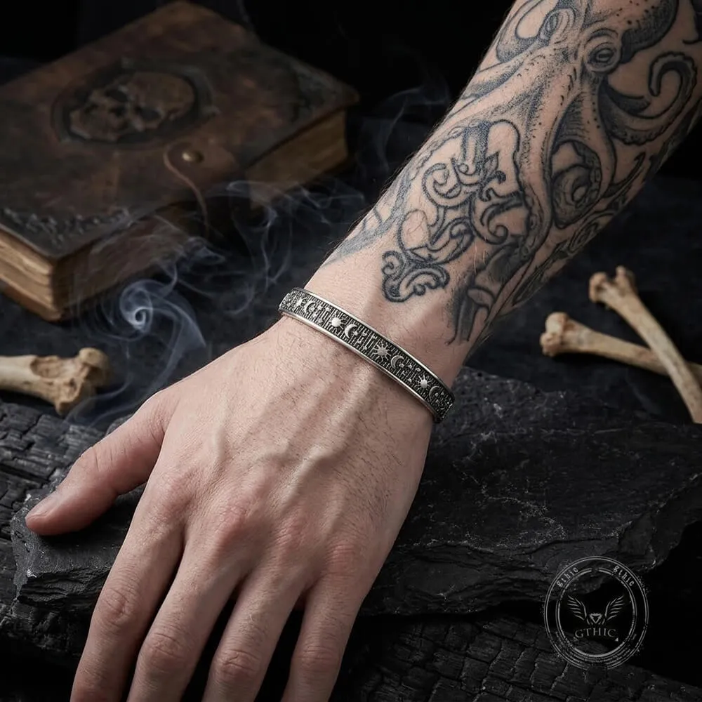 Punk Skull Head Stainless Steel Open Bracelet sold by GTHIC product image thumbnail 3