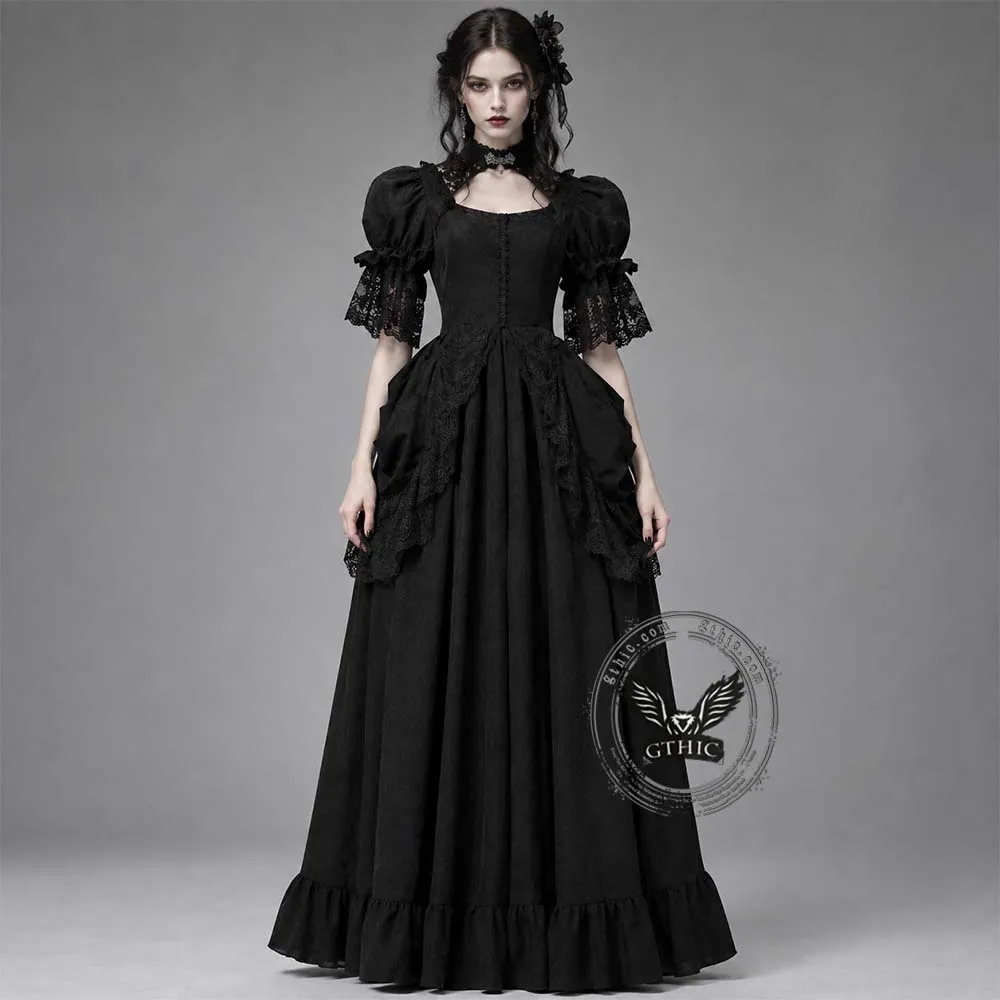Vintage Victorian Palace Evening Gown Long Dress sold by GTHIC