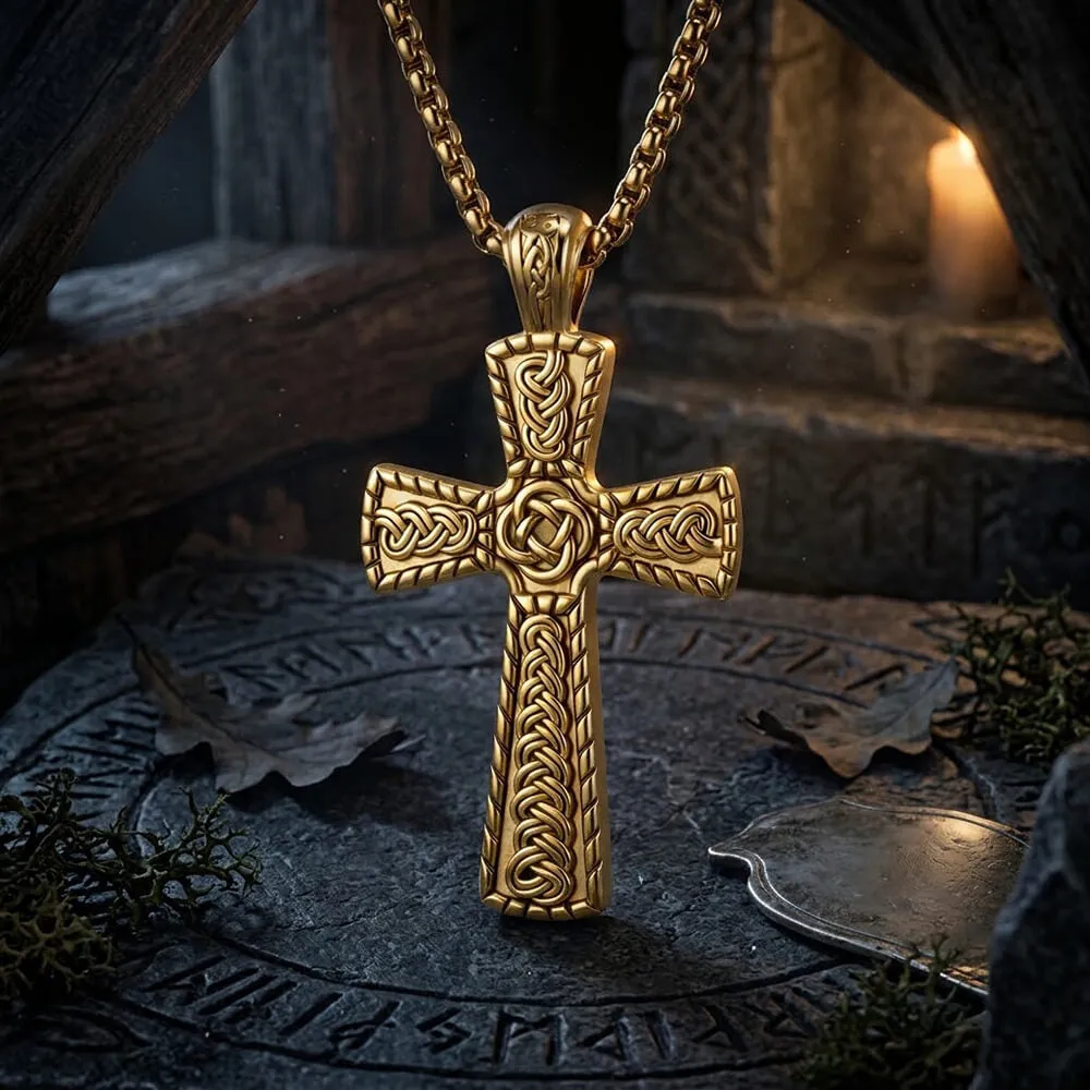 Vintage Celtic Knot Cross Stainless Steel Viking Pendant sold by GTHIC product image thumbnail 4