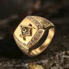 AG Masonic Diamond Stainless Steel Ring sold by GTHIC