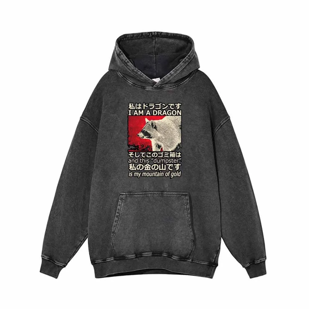 I Am A Dragon Vintage Washed Hoodie sold by GTHIC