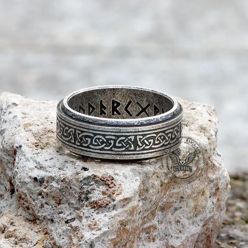 Viking Celtic Knot Stainless Steel Spinner Ring sold by GTHIC product image thumbnail 5