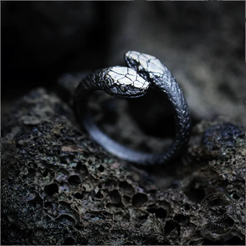 Greek Amphisbaena Sterling Silver Mythology Woman Ring sold by GTHIC