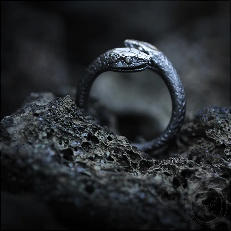 Greek Amphisbaena Sterling Silver Mythology Woman Ring sold by GTHIC product image thumbnail 5
