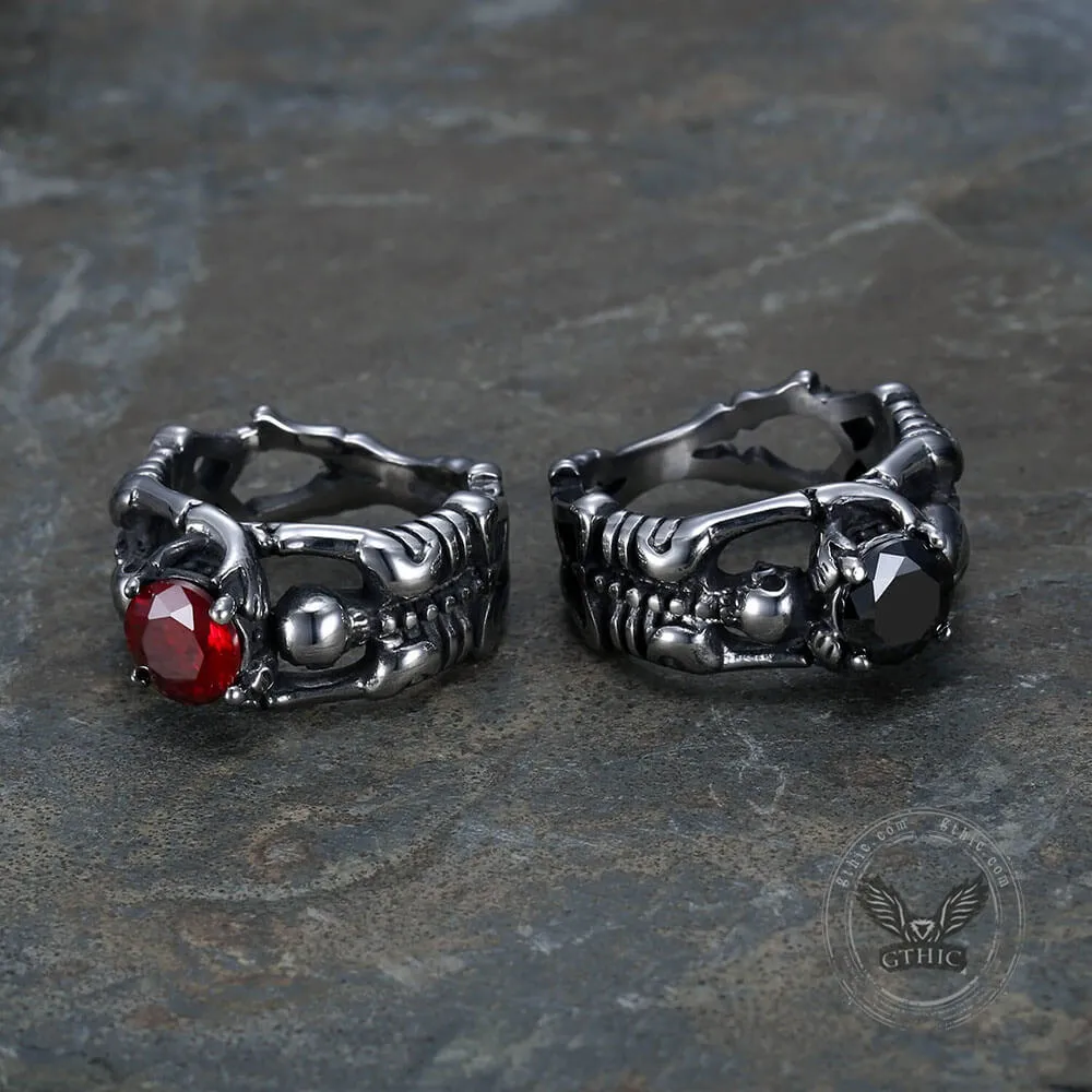 Gothic Tribute Gem Stainless Steel Skull Ring sold by GTHIC product image thumbnail 4