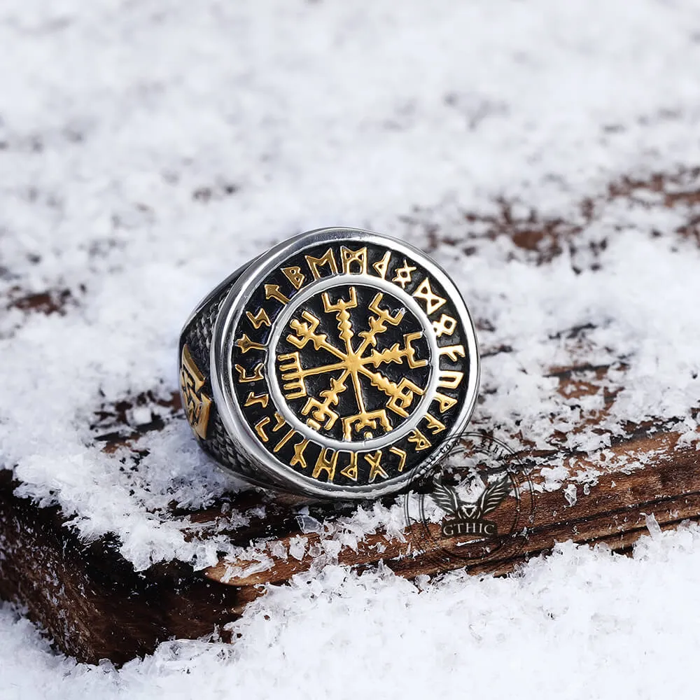 Futhark Runes Compass Viking Ring sold by GTHIC product image thumbnail 4