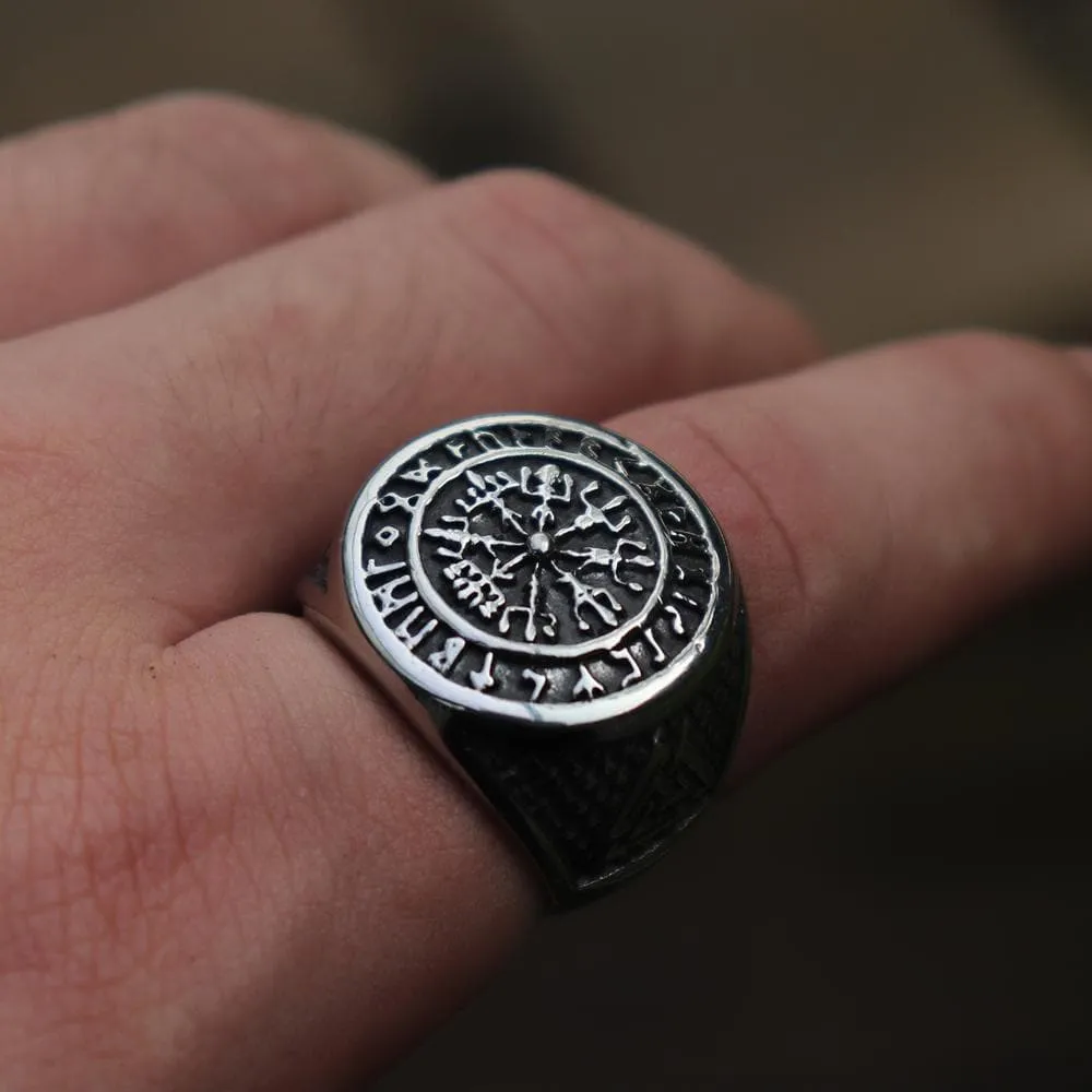 Futhark Runes Compass Viking Ring sold by GTHIC product image thumbnail 2